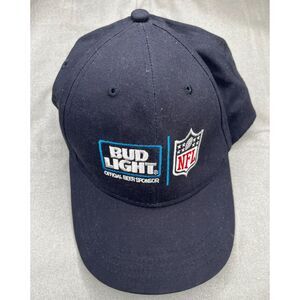 Bud Light NFL Official Beer Sponsor Adjustable Snapback Hat - Black